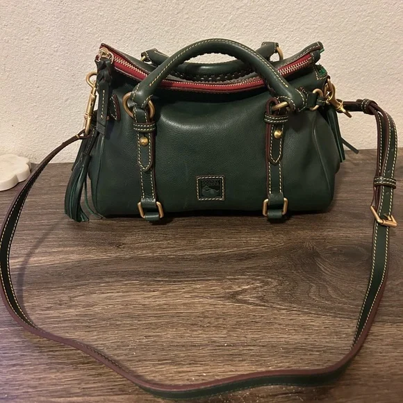 Dooney & Bourke Green Florentine Leather Mini Satchel - Picture 1 of 13